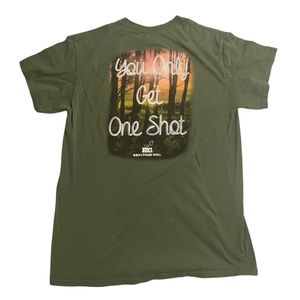 Realtree Girl “You Only Get One Shot” Medium Green T-Shirt